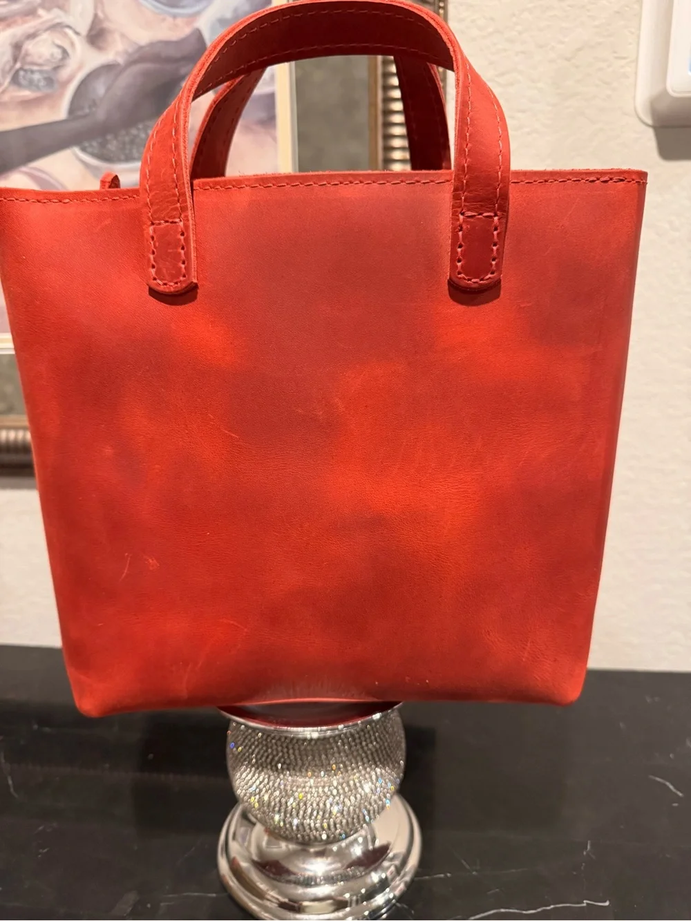 Portland Leather Mini Crossbody Zip Leather Tote